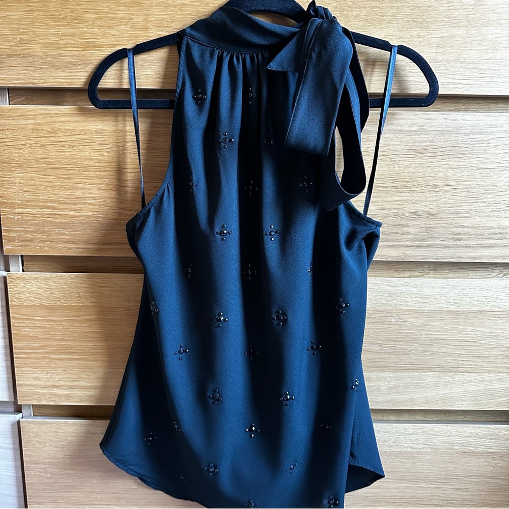 Black High Neck Blouse from NY&C